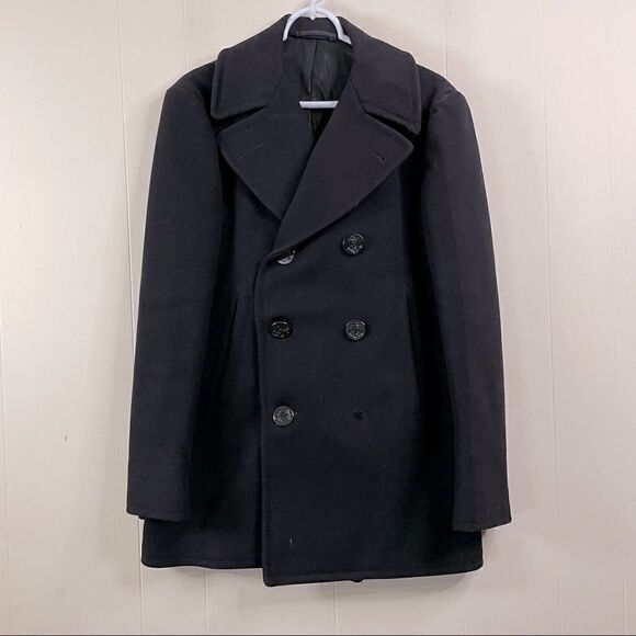 Vintage WWII WW2 US Navy Issue Military Pea Coat - Picture 1 of 5